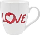 Love Mug D10cm 45cl White-red