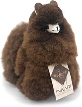 Alpaca Knuffel - Chocolade - Klein - 23 cm - Alpacawol - Handgemaakt, Natuurlijk & Fairtrade - Allergie-vrij