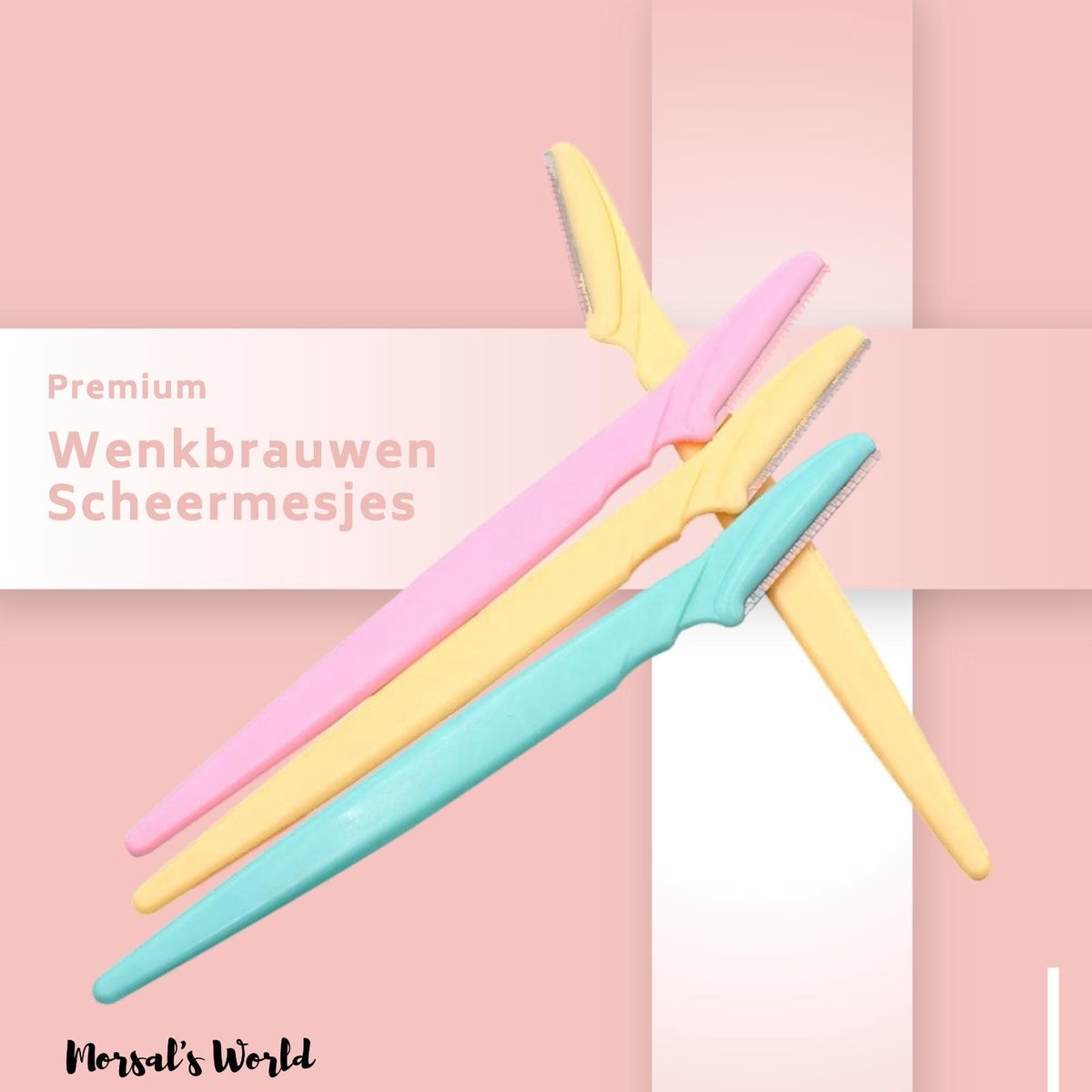 Tinkeke Premium Wenkbrauwen Scheermesjes  - Haar mesje - Set - 3 Stuks -14.5x3.8cm -Wenkbrauw Trimmer - Merkloos