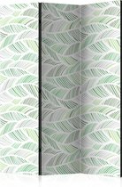 Kamerscherm - Scheidingswand - Vouwscherm - Green Waves [Room Dividers] 135x172 - Artgeist Vouwscherm