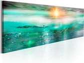 Schilderijen Op Canvas - Schilderij - Sapphire Sea 120x40 - Artgeist Schilderij