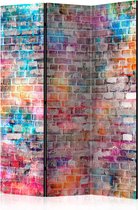 Kamerscherm - Scheidingswand - Vouwscherm - Colourful Brick [Room Dividers] 135x172 - Artgeist Vouwscherm