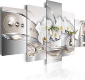 Schilderijen Op Canvas - Schilderij - Pearl Dance of Orchids 100x50 - Artgeist Schilderij