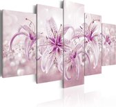 Schilderijen Op Canvas - Schilderij - Purple Harmony 100x50 - Artgeist Schilderij
