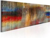 Schilderijen Op Canvas - Schilderij - Colourful Rainstorm 135x45 - Artgeist Schilderij