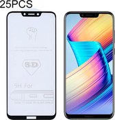 25 STUKS 9H 5D Volledige lijm Volledig scherm Gehard glasfilm voor Huawei Honor Play