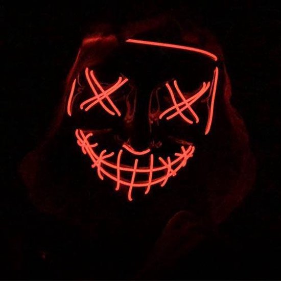 LED halloween masker met verlichting - rood | bol