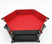 Bakje voor dobbelstenen Rood zeshoek - Dice Tray Big Red voor o.a. Dungeons & Dragons