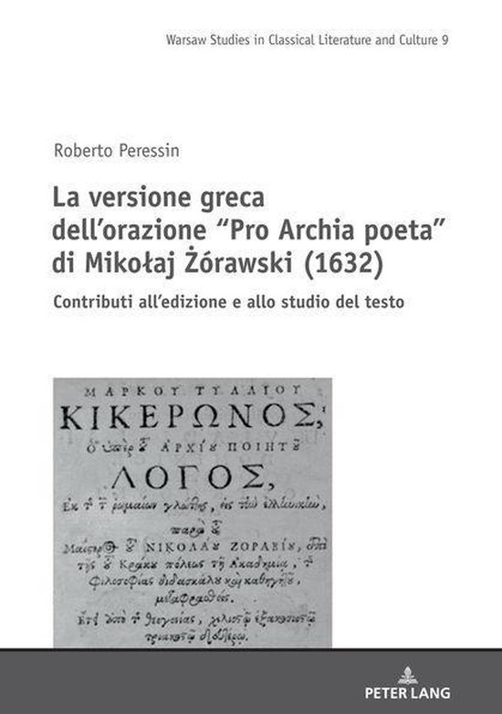 Studies in Classical Literature and Culture 9 - La versione  ... - cover