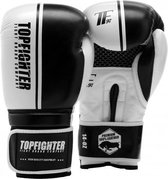 Gants de boxe Topfighter Premium Noir / Blanc 10oz