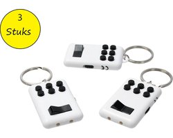 Fidget pad Anti stress set 3 stuks Flip en Click Keylight Wit-Zwart