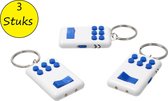Fidget pad Anti stress set 3 stuks Flip en Click Keylight Wit-blauw