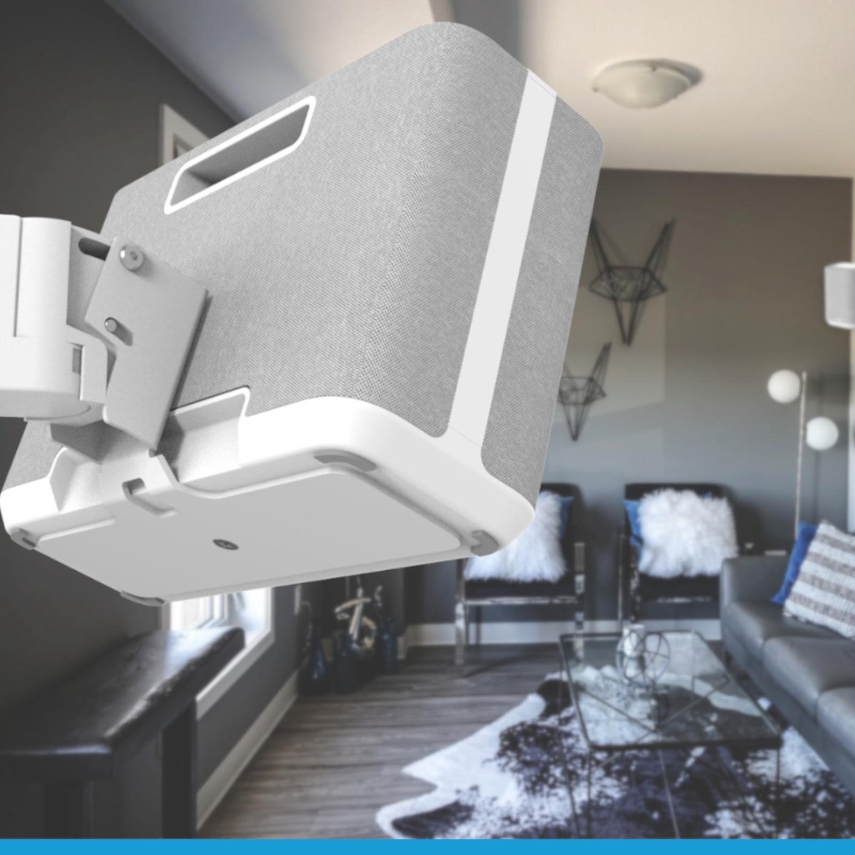 SoundXtra Muurbeugel Voor Denon Home 250 - Kantel- En Draaibaar - Zwart - Stevige Stalen Constructie