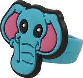 Lg-imports Ring Olifant Junior 1,6 Cm Rubber Blauw