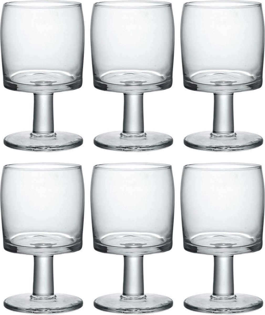 12x Witte of rode wijnglazen 18 cl/180 ml Astoria - Stapelbare glazen -...  | bol.com