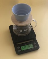 Digitale Precisie Keukenweegschaal 0.1g - 3kg - Koffie weegschaal - met Ingebouwde Timer - Zwart