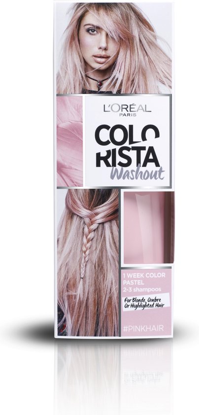 apotheker half acht gevogelte L'Oréal Paris Colorista Washout Haarverf - Pink - 1 tot 2 Weken Kleuring |  bol.com