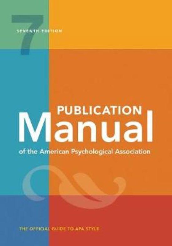 Publication Manual of the American Psychological Association: 7th Edition, Official Seventh Edition by American Psychological Association 2024 Updated