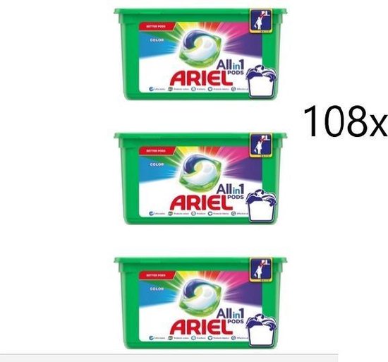 Ariel 3in1 Pods Kleur & Stijl - 108 Stuks - Wasmiddelcapsules