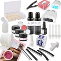 Veronica NAIL-PRODUCTS French manicure Gelnagels starterspakket, starter set MANICURE, compleet met gel lamp Veronica NAIL-PRODUCTS French manicure Gelnagels starterspakket, starter set MANICURE, compleet met gel lamp