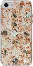 GSM-Basix Glitter Hard Backcover Case Shelli Serie voor Apple iPhone 7/8/SE (2020) Roze Goud
