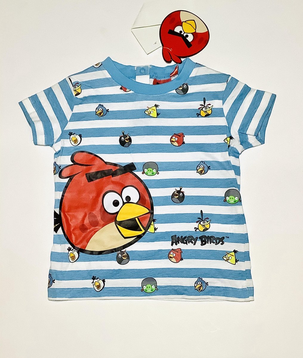Angry Birds babyshirt blauw 86