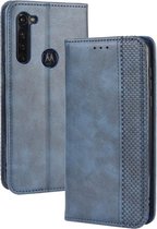 Vintage Book Case - Motorola Moto G Pro Hoesje - Blauw