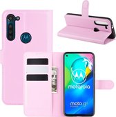 Book Case - Motorola Moto G8 Power Hoesje - Pink