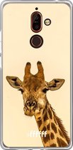 Nokia 7 Plus Hoesje Transparant TPU Case - Giraffe #ffffff