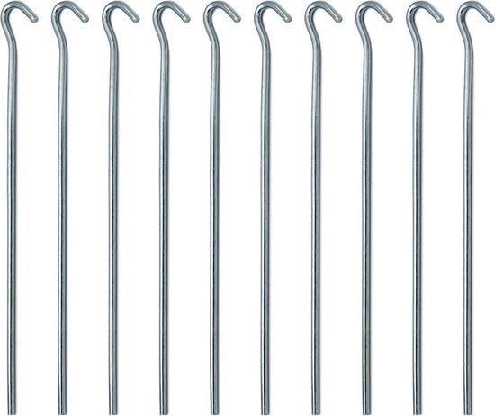 10 Stuks Stalen Kampeerharingen - 25 cm Grondankers Tenten - Tentnagels Grondnagels Grondanker