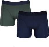 Sapph Boxershort Heren - Wyatt- Microvezel - 2pack - Groen/Navy - M