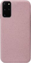 ADEL Tarwe Stro TPU Back Cover Softcase Hoesje Geschikt Voor Samsung Galaxy S20 - Duurzaam afbreekbaar Milieuvriendelijk Roze