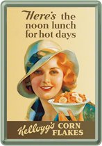 Kellogg's Here's The Noon Lunch For Hot Days Metalen Postkaart