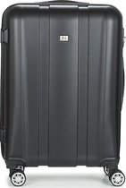 David Jones Large Koffer - 79 cm - Cijferslot -  Dubbele wielen - Grijs