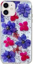 GSM-Basix Hard Backcover Case Flower Serie voor Apple iPhone 11 Paars