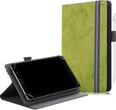 Alcatel tablet hoes - 7 inch - Universele tablet hoes - Wallet Book Case - Groen