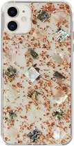 GSM-Basix Glitter Hard Backcover Case Shell Serie voor Apple iPhone 11 Rose Goud