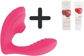 Luchtdruk Vibrator - Zuig Vibrator En Dildo - Clitoris en G Spot Stimulator Luchtdruk - Seksspeeltje 10 Standen Roze