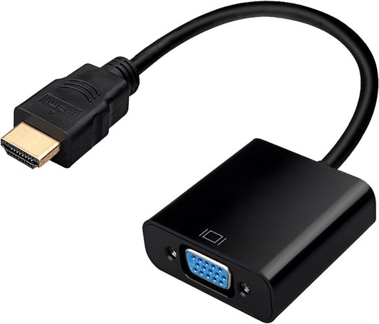 HDMI naar VGA Adapter Kabel Converter Omvormer 1080p HD Kwaliteit - Zwart |  bol.com