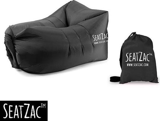 Zitzak- Seatzac - Zwart - Classic Black - 110 x 80 x 70 cm - Vulbaar met lucht - Camping - Strand - Tuin