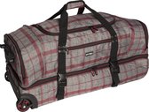New Rebels wieltas 75 cm - 98 liter - Burgundy ruit trolley
