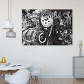 Schilderij Motorblok op Aluminium | 85 x 60 cm | PosterGuru.nl