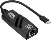 A-KONIC© USB-C Naar Ethernet Lan Netwerk Adapter | USB C To Internet RJ45 Poort | 10/100/1000 Mbps | Apple Macbook Pro | Dell XPS | Lenovo | Samsung | Windows | Chromebook | HP | Zwart