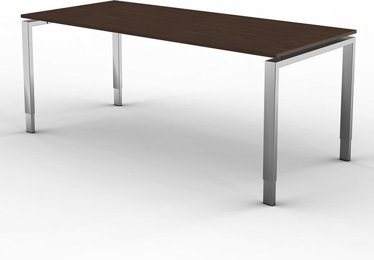 Eettafel Beta 180cm donker bruin hoogte verstelbaar