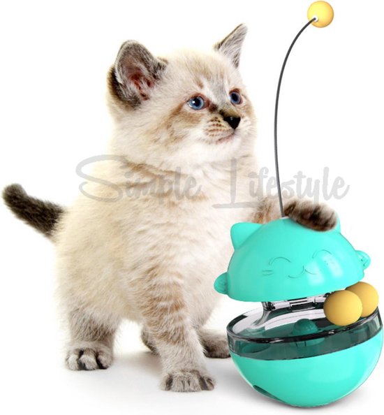 Aggregaat Wens versus bol.com | Katten Snack bal Voer Snoep Speeltje Speelgoed Voerbal Kitten Kat  kittens - Blauw