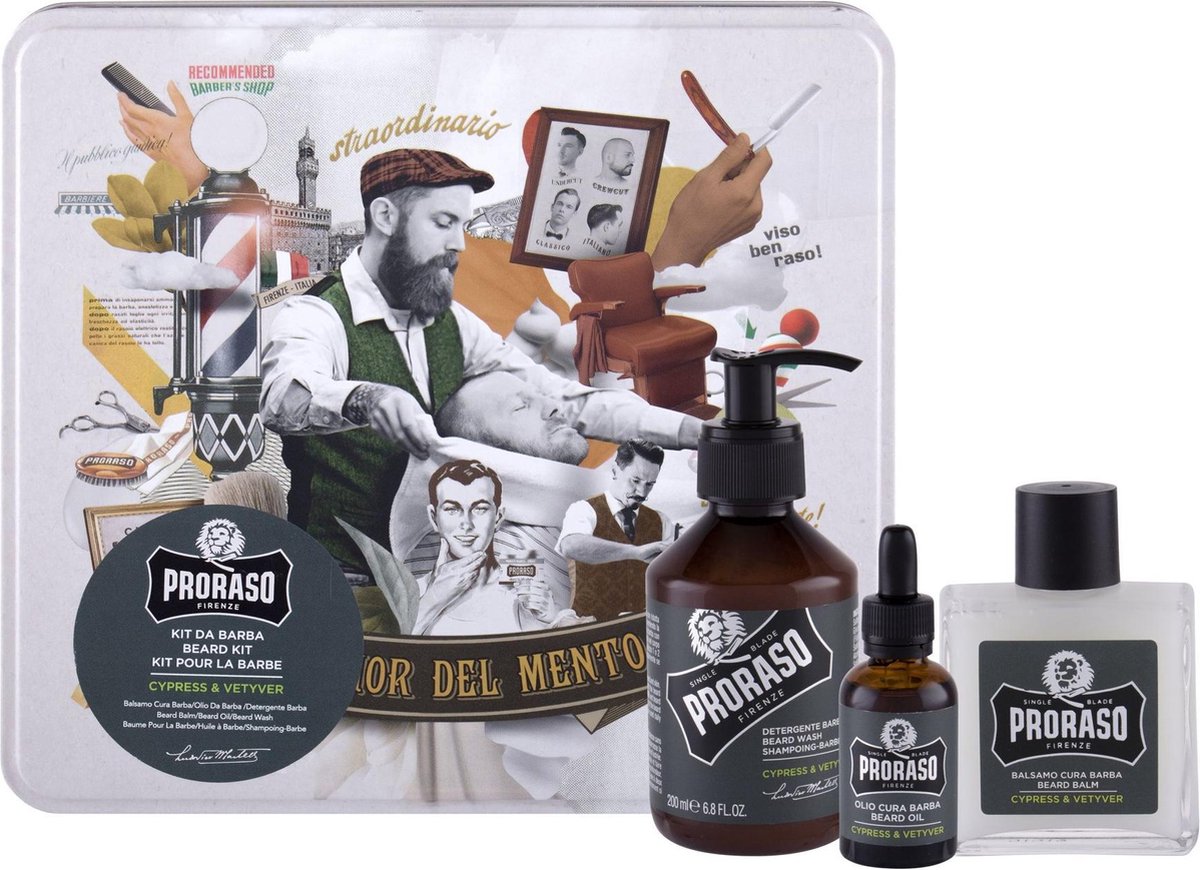 Heren Gift Set Proraso - Gift Set Beard Care Cypress and Vetiver