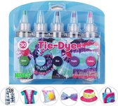 Nince Tie-Dye kit van hoge kwaliteit Kit 4 - Complete kit van 5 kleuren textiel - Tie Dye set - Tie Dye verf premium kwaliteit