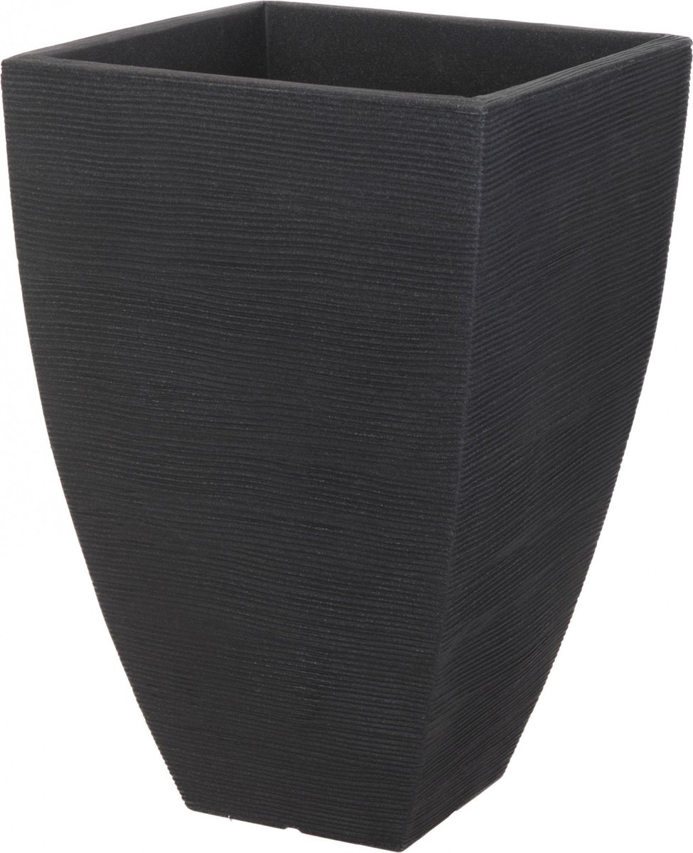 Spetebo XXL kunststof plantenbak antraciet, 60 x 60 x 26 cm, bloembak, plantenbak, bloempot