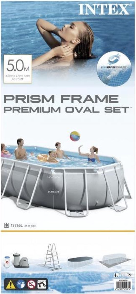 Intex Rechthoekig framezwembad set 26796 - 503 x 274 x 122 cm