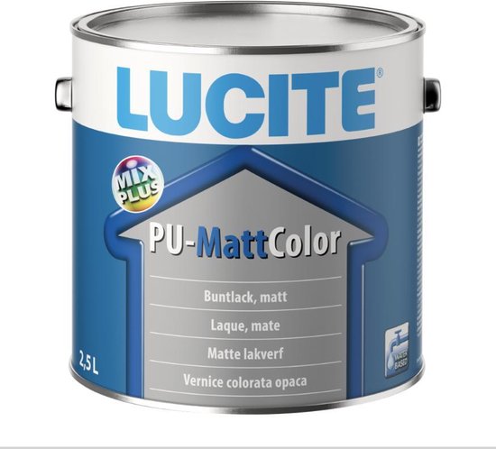 LUCITE® PU-Matt Color- Pu deklak mat-WIT- Hout verf-Professionele  gebruik.... | bol.com